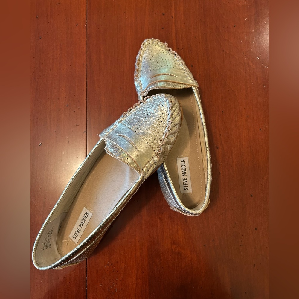 Steve Madden Gold Loafers for Women